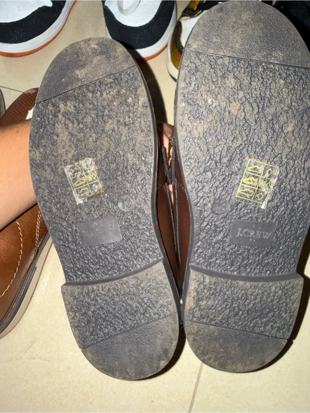 J. Crew Boys' Brown Leather Penny Loafers